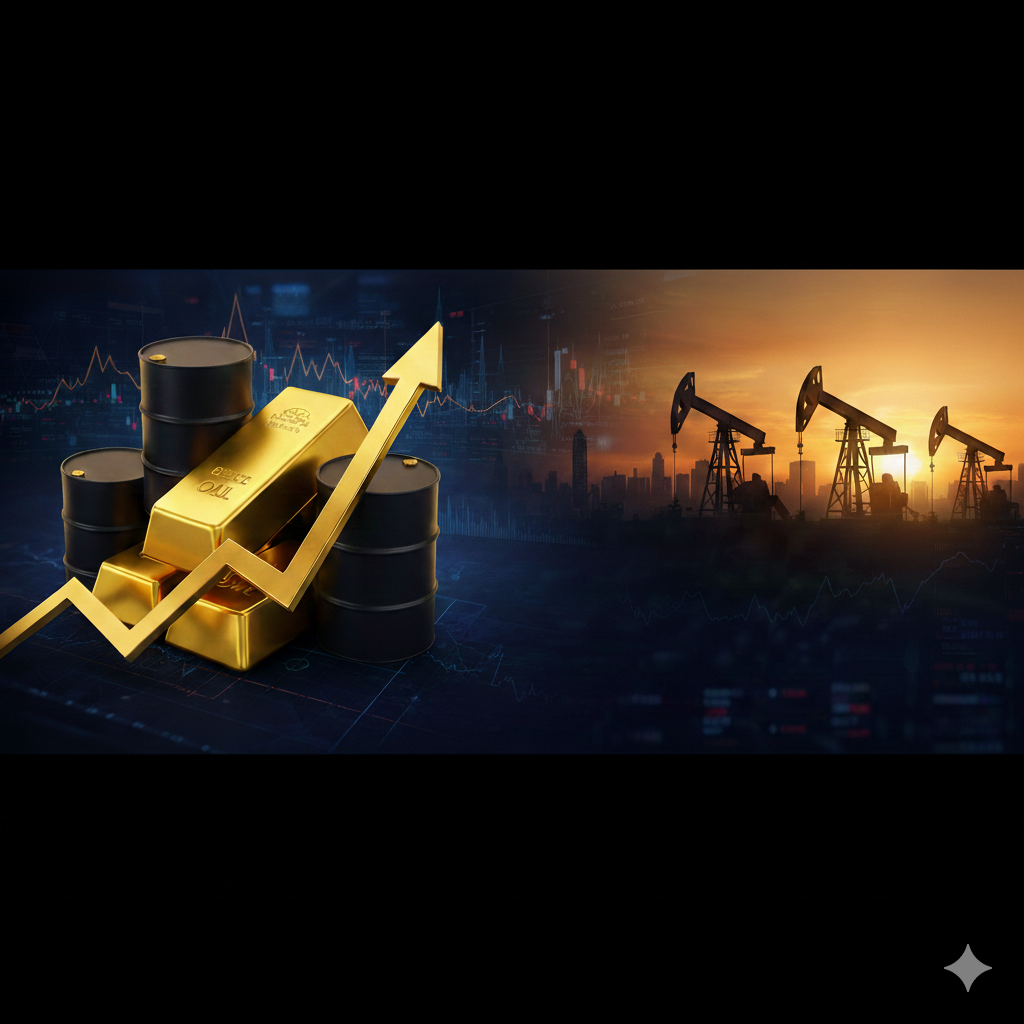 نمونه ترید روی طلا و نفت